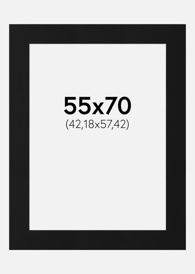 Paspatuuri Musta Standard (Valkoinen keskus) 55x70 cm (42,18x57,42)