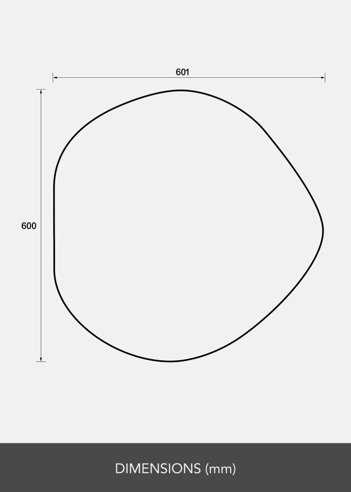 Peili Crystal Clear 60x60 cm