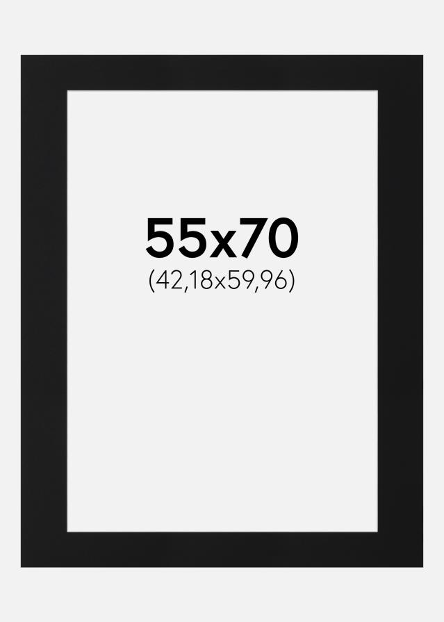 Paspatuuri Musta Standard (Valkoinen keskus) 55x70 cm (42,18x59,96)