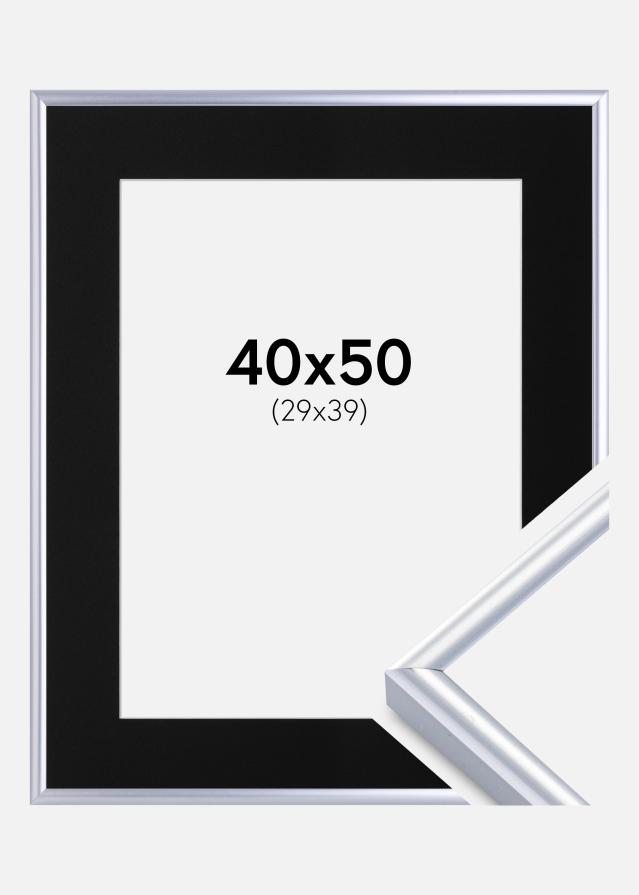 Kehys Victoria Hopea 40x50 cm - Passepartout Musta 30x40 cm