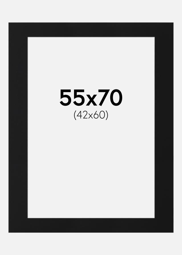 Paspatuuri Musta Standard (Valkoinen keskus) 55x70 cm (42x60)