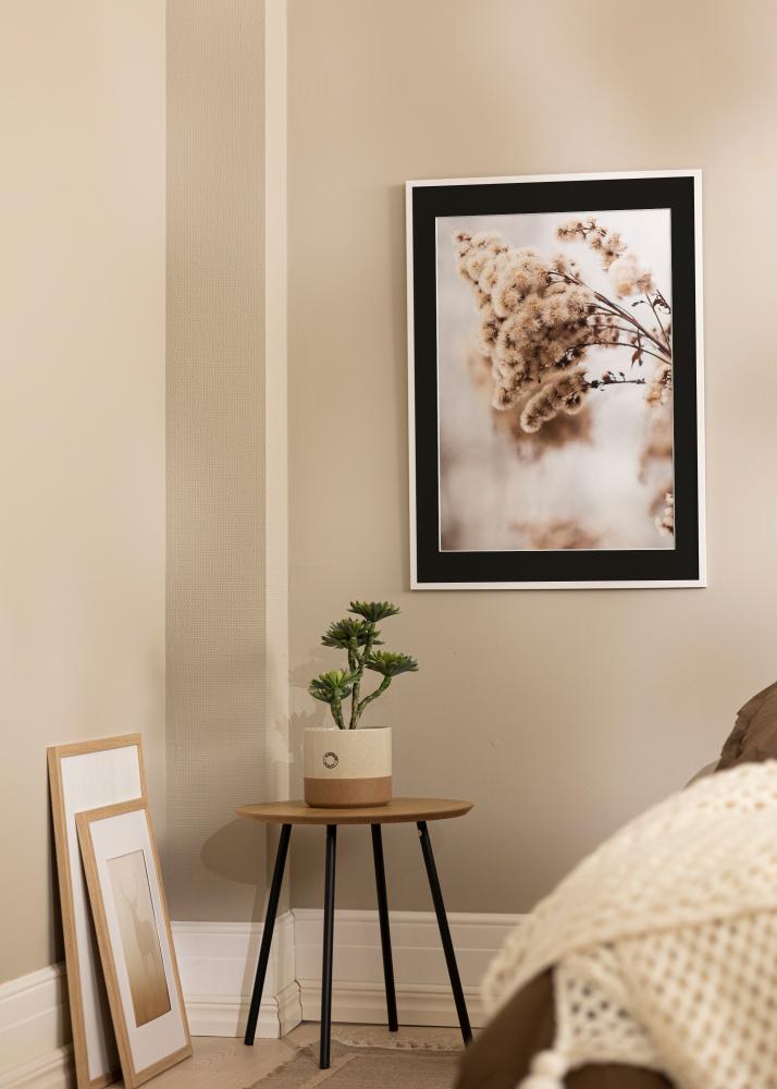 Kehys Edsbyn Valkoinen 40x60 cm - Paspatuuri Musta 30x50 cm