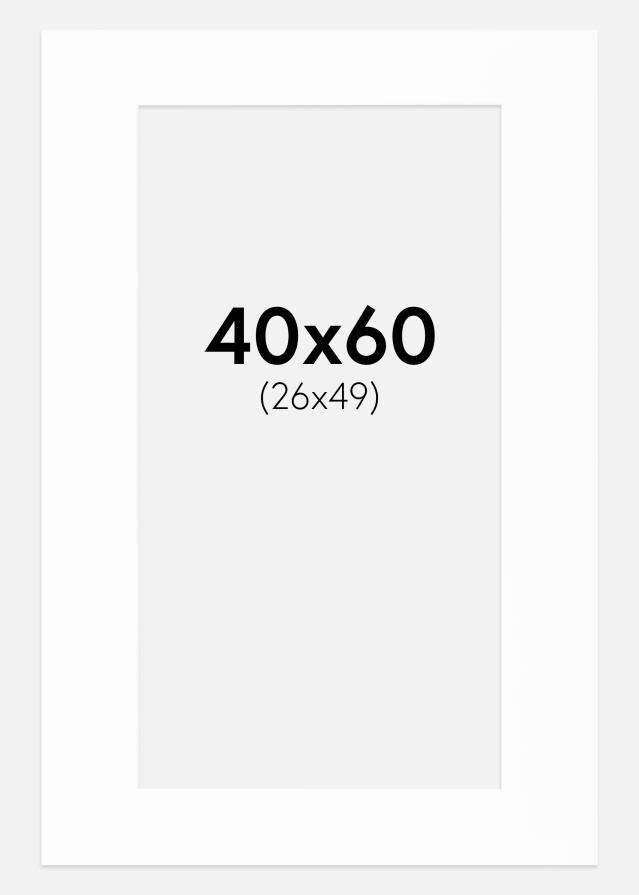 Paspatuuri Valkoinen (Valkoinen keskus) 40x60 cm (24x49)