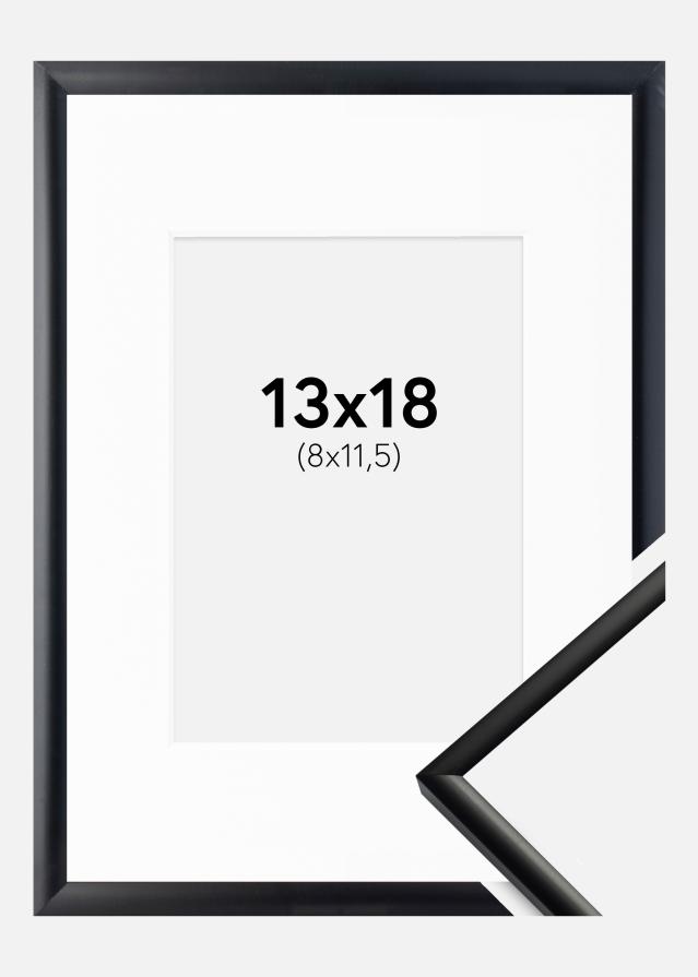 Kehys New Lifestyle Matta Musta 13x18 cm - Passepartout Valkoinen 9x12 cm