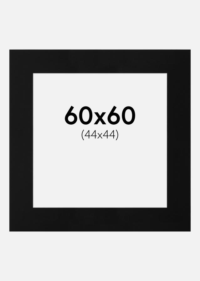 Paspatuuri Musta Standard (Valkoinen Keskus) 60x60 cm (44x44)