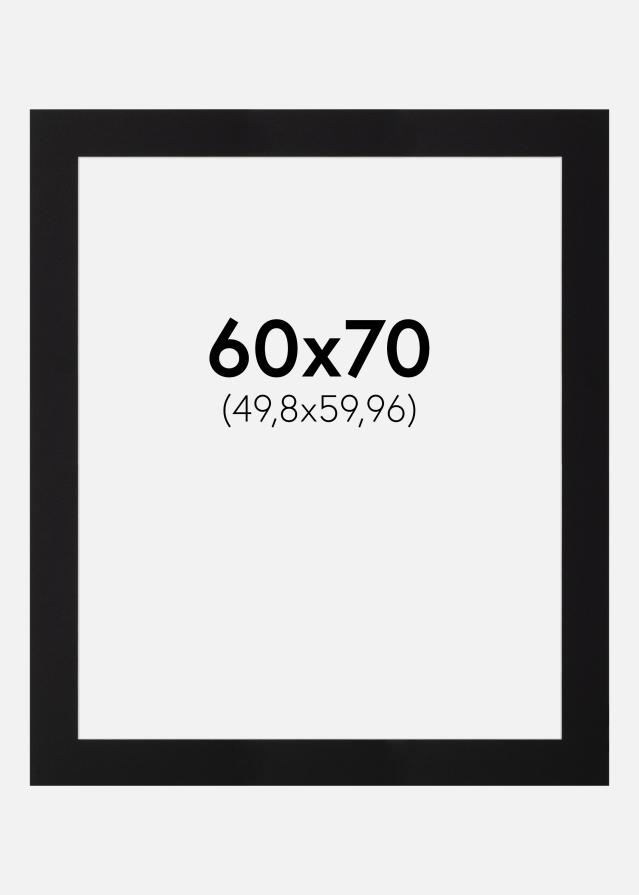 Paspatuuri Musta Standard (Valkoinen Keskus) 60x70 cm (49,8x59,9)