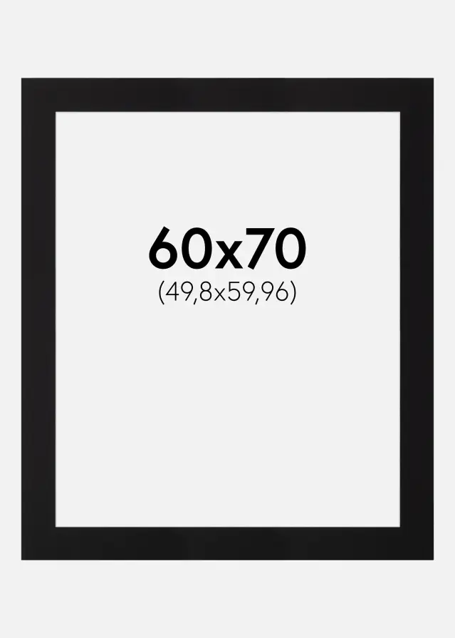 Paspatuuri Canson Musta (Valkoinen keskus) 60x70 cm (49,8x59,96)