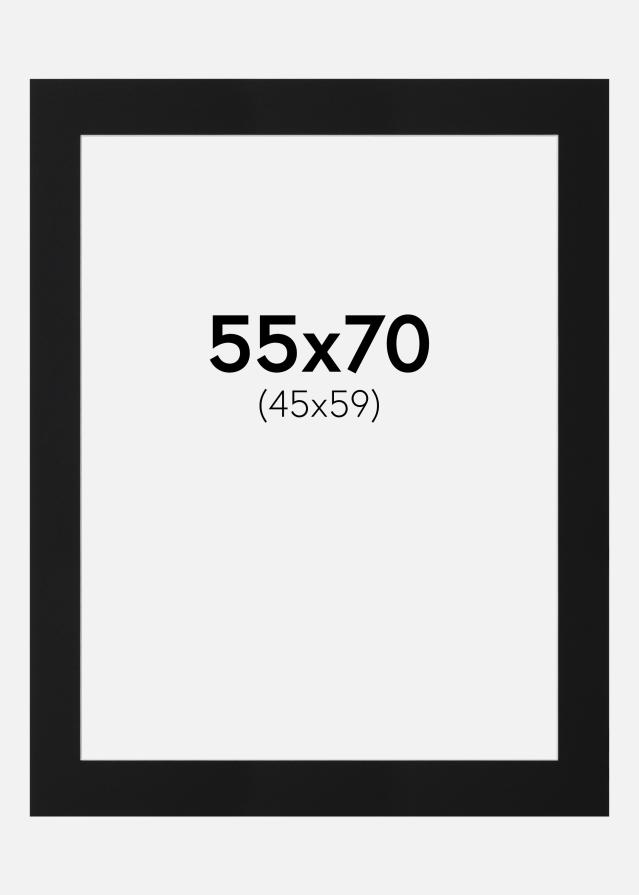 Paspatuuri Musta Standard (Valkoinen keskus) 55x70 cm (45x59)