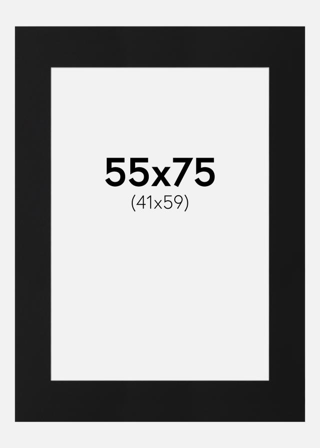 Paspatuuri Musta Standard (Valkoinen keskus) 55x75 cm (41x59)