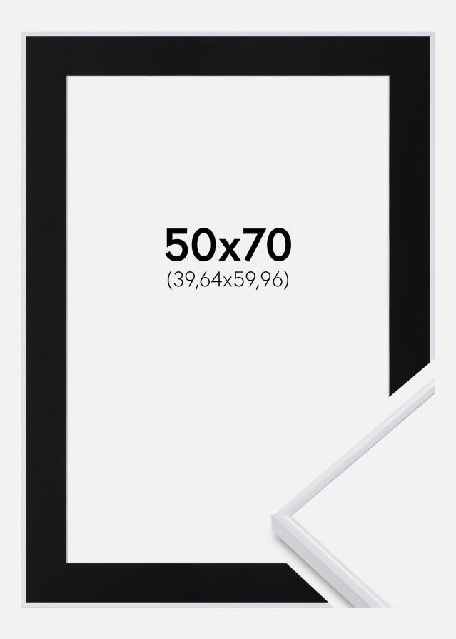 Kehys Visby Musta 50x70 cm - Passepartout Musta 16x24 tuumaa