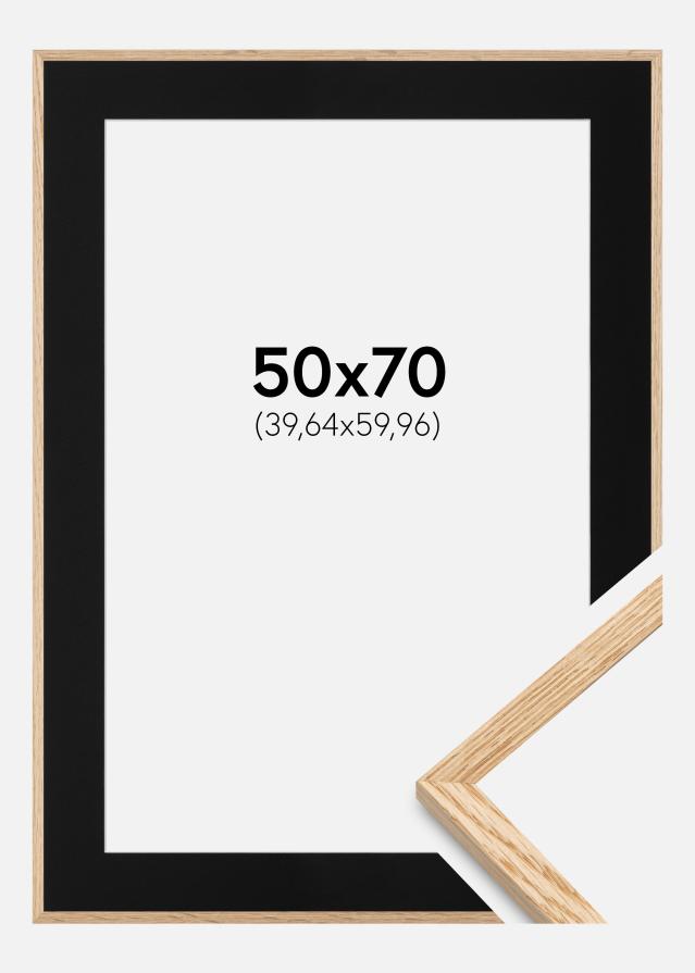 Kehys Kapea Tammi 50x70 cm - Paspatuuri Musta 16x24 tuumaa