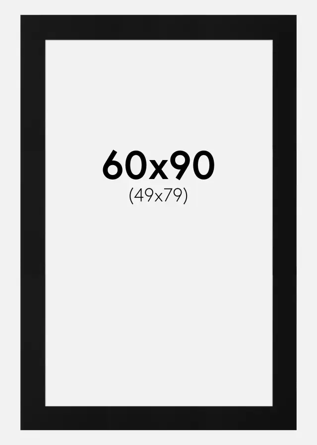 Paspatuuri Canson Musta (Valkoinen keskus) 60x90 cm (49x79)
