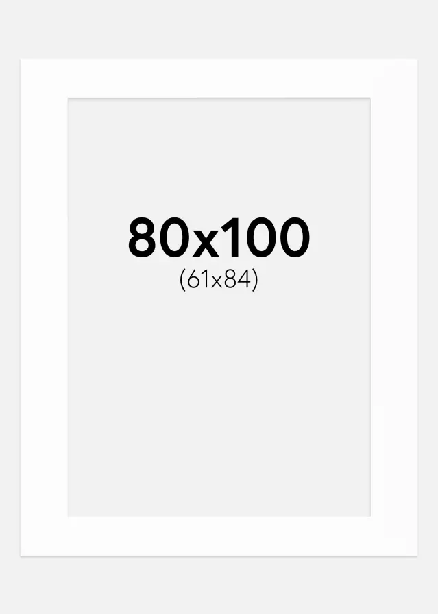 Paspatuuri Valkoinen (Valkoinen keskus) 80x100 cm (61x84)