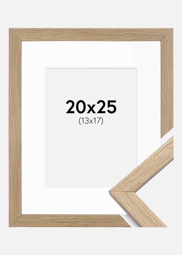 Kehys Stilren Tammi 20x25 cm - Passepartout Valkoinen 14x18 cm