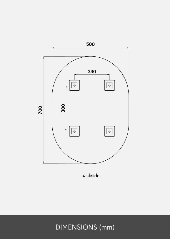 KAILA Peili Oval Rose Gold 50x70 cm