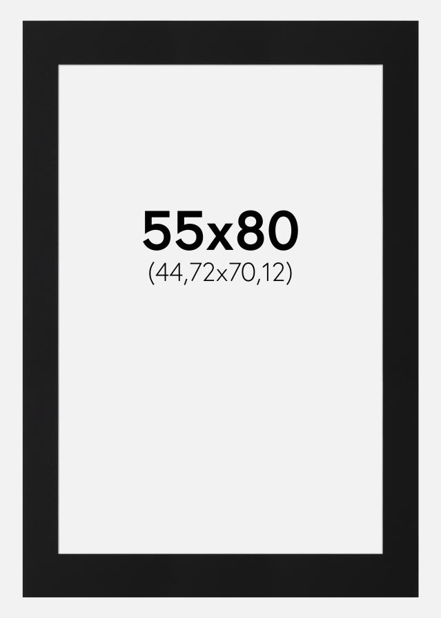 Paspatuuri Musta Standard (Valkoinen keskus) 55x80 cm (44,72x70,12)