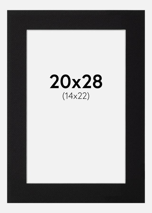 Paspatuuri Musta Standard (Valkoinen Keskus) 20x28 cm (14x22)