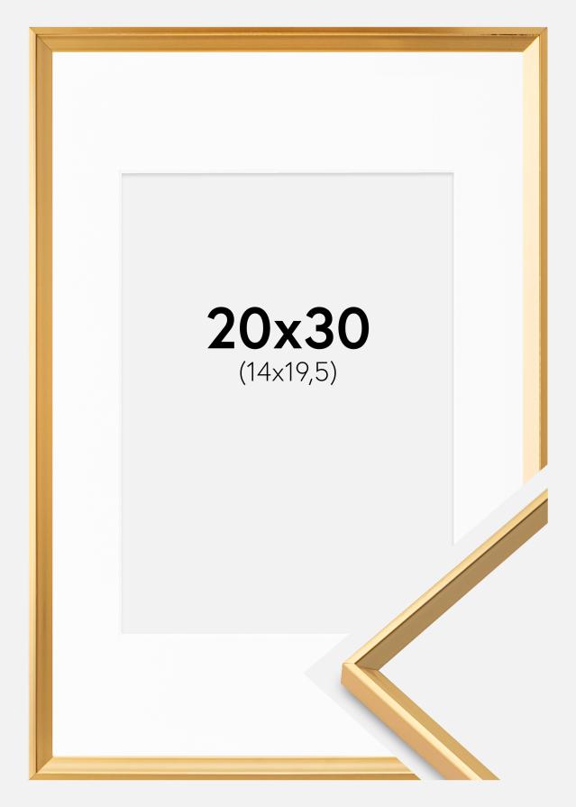 Kehys Desire Kullanvärinen 20x30 cm - Passepartout Valkoinen 15x21 cm (A5)