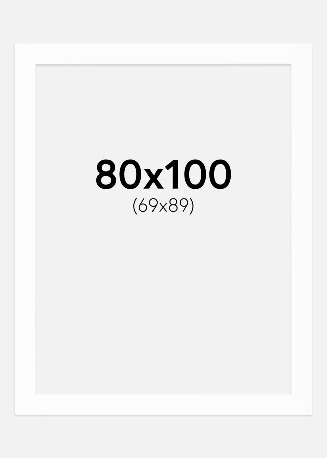 Paspatuuri Valkoinen (Valkoinen keskus) 80x100 cm (69x89)