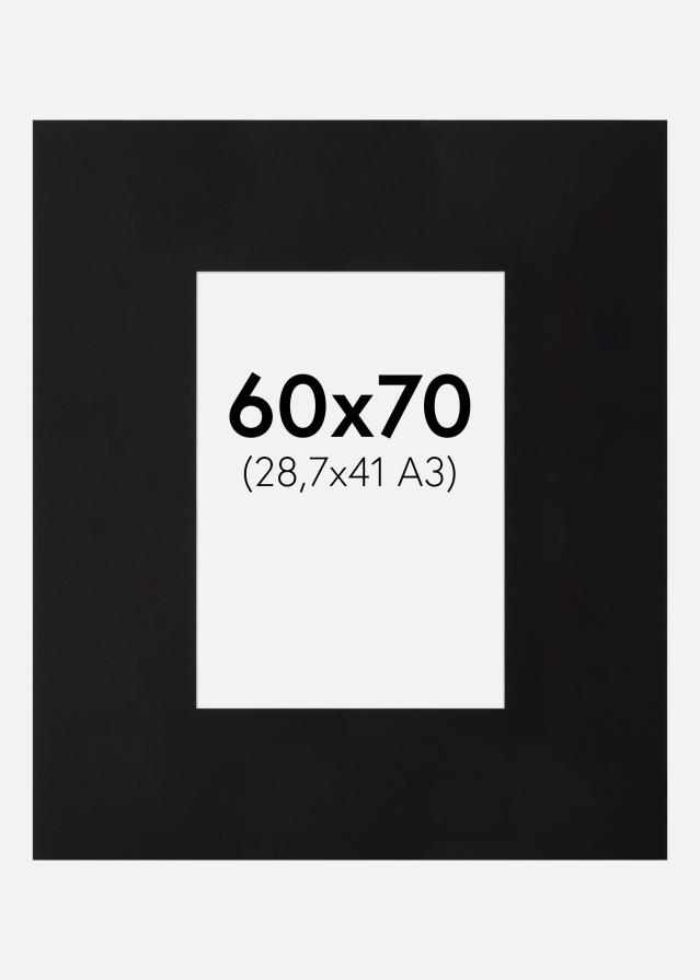 Paspatuuri XXL Musta (Valkoinen Keskus) 60x70 cm (28,7x41)