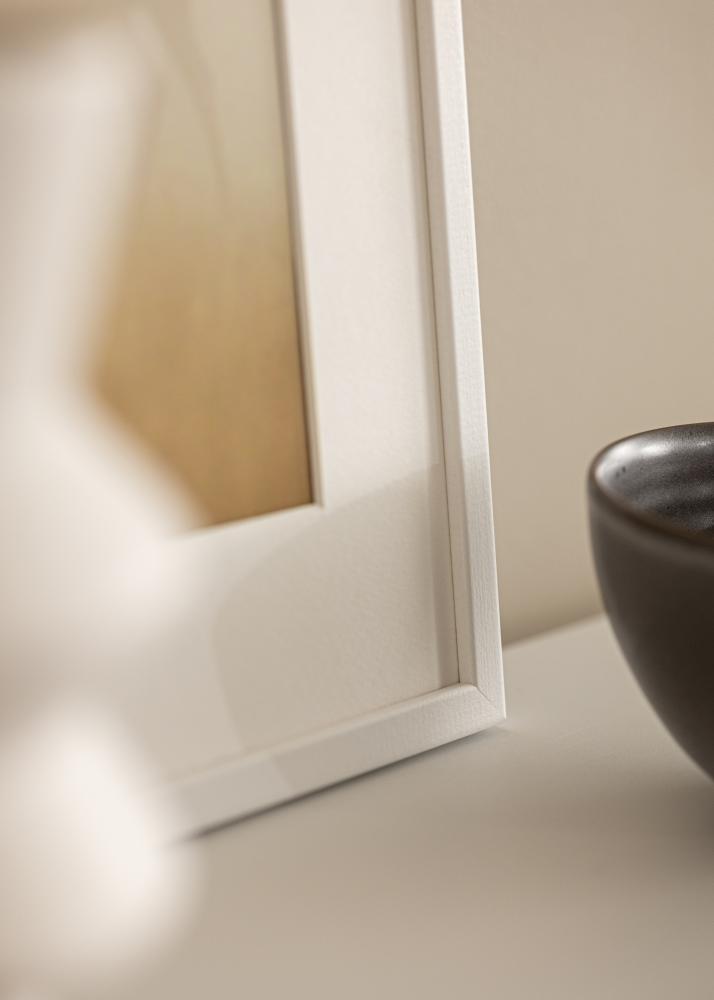 Kehys Kaspar Valkoinen 50x70 cm - Passepartout Valkoinen 16x24 tuumaa