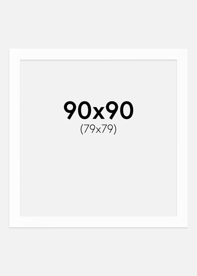 Paspatuuri Valkoinen (Valkoinen keskus) 90x90 cm (79x79)