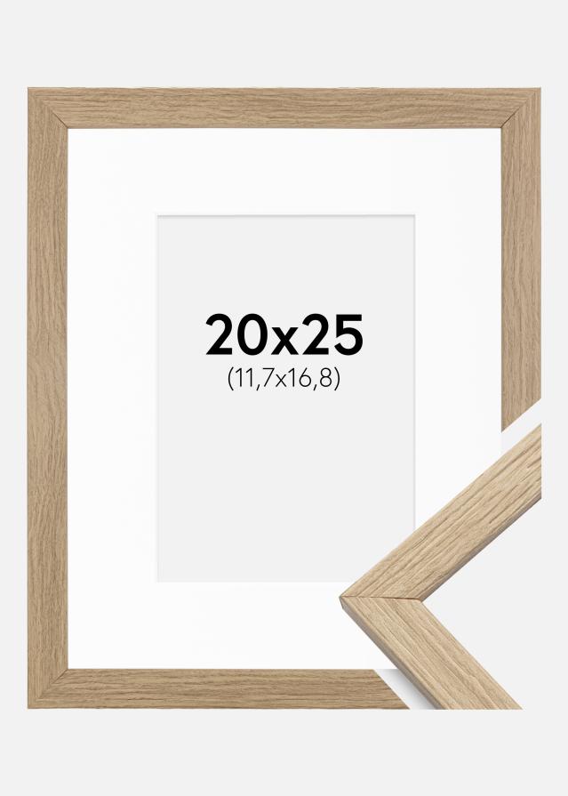 Kehys Stilren Tammi 20x25 cm - Passepartout Valkoinen 5x7 tuumaa