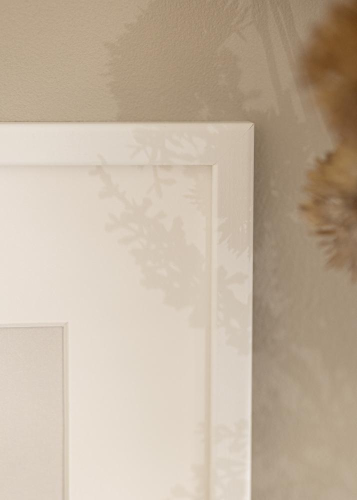 Kehys Kaspar Valkoinen 50x70 cm - Passepartout Valkoinen 16x24 tuumaa