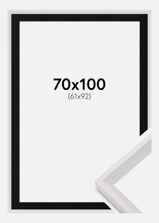 Kehys Globe Valkoinen 70x100 cm - Paspatuuri Musta 62x93 cm