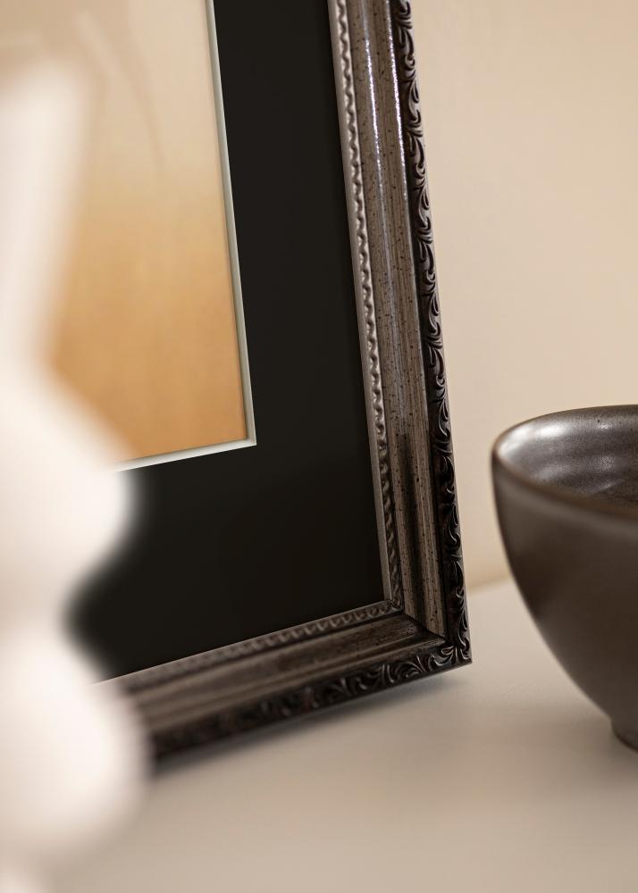 Kehys Abisko Hopea 28x35 cm - Paspatuuri Musta 8x10 tuumaa