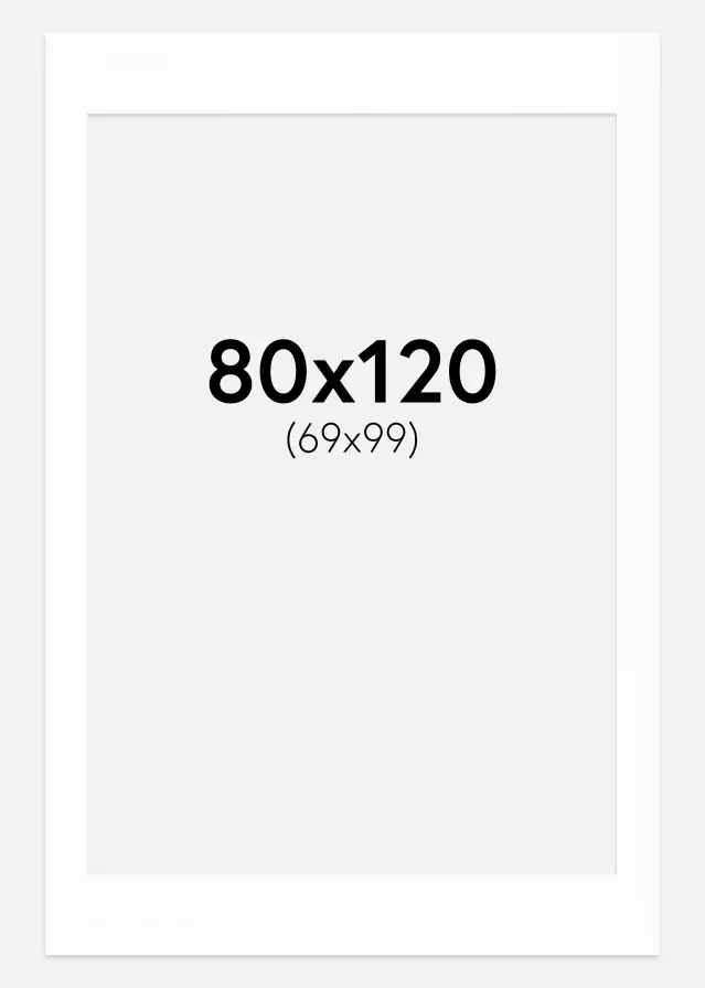 Paspatuuri Valkoinen (Valkoinen keskus) 80x120 cm (69x99)