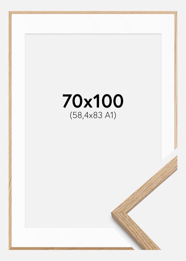 Kehys Oslo Tammi 70x100 cm - Passepartout Valkoinen 59,4x84 cm (A1)
