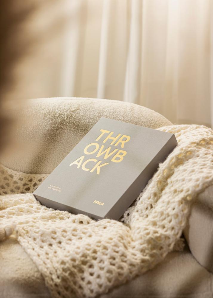 KAILA THROWBACK Grey - Coffee Table Photo Album (60 Mustaa sivua / 30 lehteä)