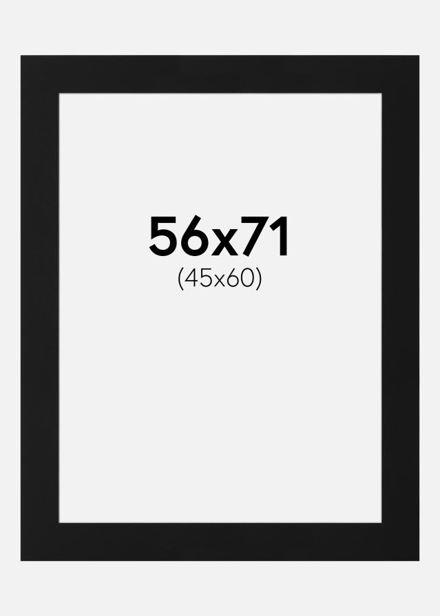 Paspatuuri Musta Standard (Valkoinen keskus) 56x71 cm (45x60)