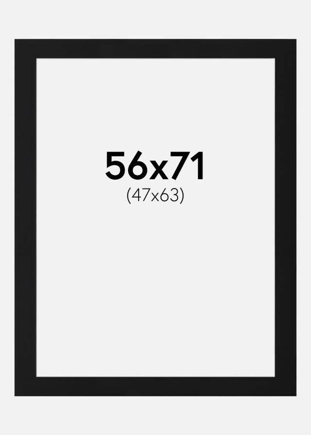 Paspatuuri Musta Standard (Valkoinen keskus) 56x71 cm (47x63)