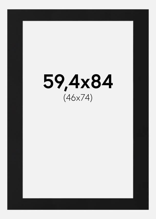 Paspatuuri Musta Standard (Valkoinen keskus) 59,4x84 cm (46x74)