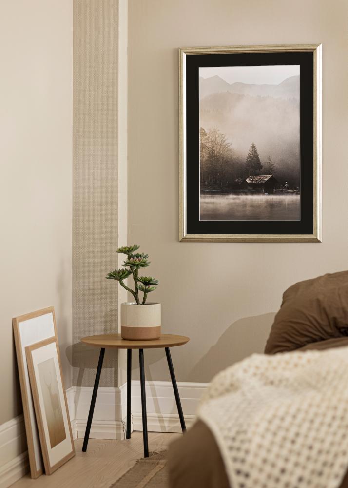 Kehys Västkusten Hopea 70x100 cm - Passepartout Musta 62x93 cm