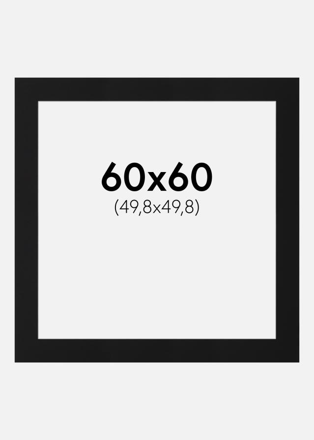 Paspatuuri Musta Standard (Valkoinen keskus) 60x60 cm (49,8x49,8)