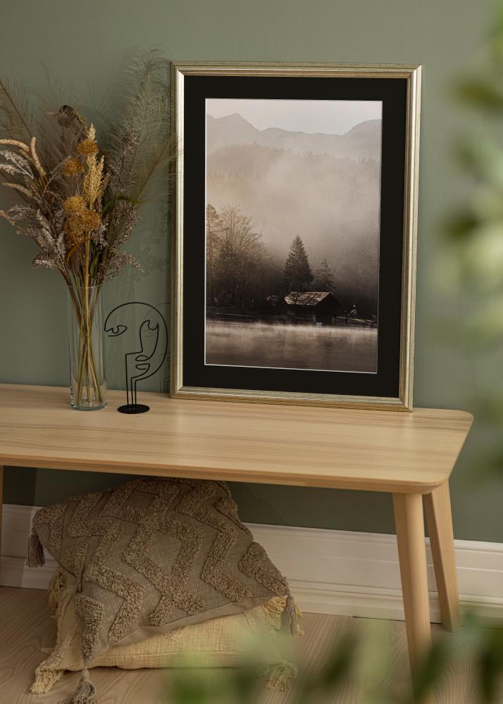 Kehys Västkusten Hopea 70x100 cm - Passepartout Musta 62x93 cm