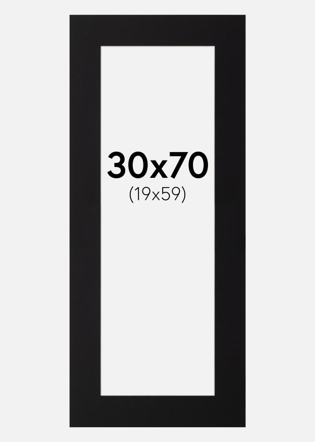 Paspatuuri Musta Standard (Valkoinen Keskus) 30x70 cm (19x59)