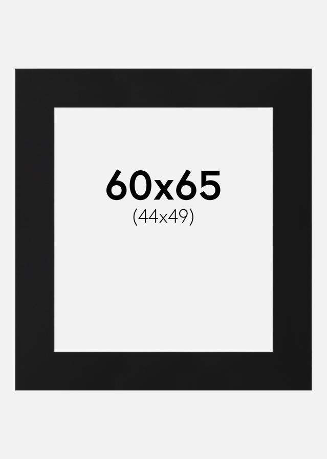 Paspatuuri Musta Standard (Valkoinen keskus) 60x65 cm (44x49)