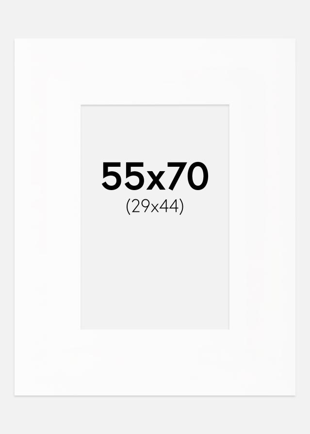 Paspatuuri XL Standard Valkoinen (Valkoinen Keskus) 55x70 cm (29x44)