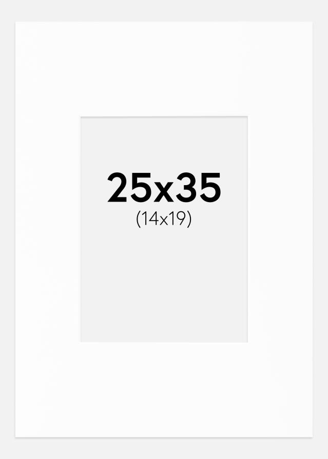 Paspatuuri XL Standard Valkoinen (Valkoinen Keskus) 25x35 cm (14x19)