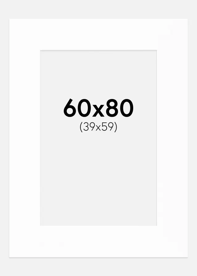 Paspatuuri XL Standard Valkoinen (Valkoinen Keskus) 60x80 cm (39x59)