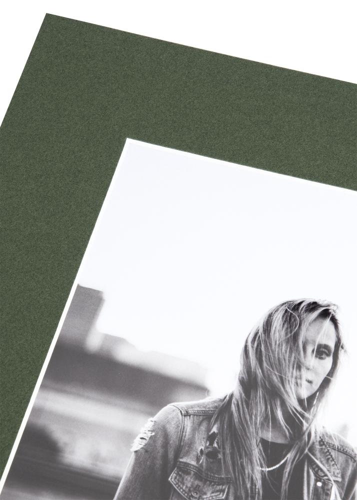 Paspatuuri Metsänvihreä - Mittatilattu (Valkoinen keskus)