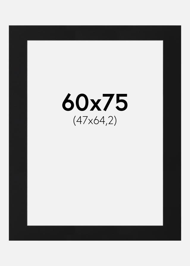 Paspatuuri Musta Standard (Valkoinen keskus) 60x75 cm (47x64,2)