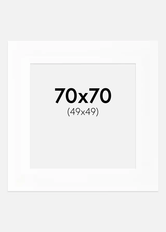 Paspatuuri XXL Standard Valkoinen (Valkoinen Keskus) 70x70 cm (49x49)