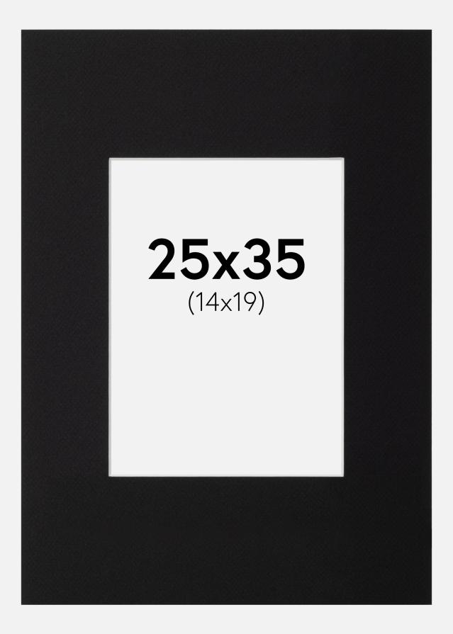 Paspatuuri XL Musta (Valkoinen keskus) 25x35 cm (14x19)