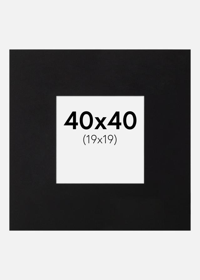 Paspatuuri XL Musta (Valkoinen keskus) 40x40 cm (19x19)
