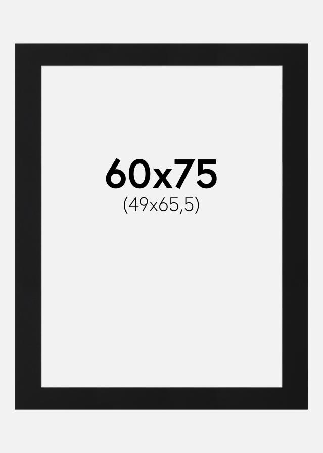 Paspatuuri Musta Standard (Valkoinen keskus) 60x75 cm (49x65,5)